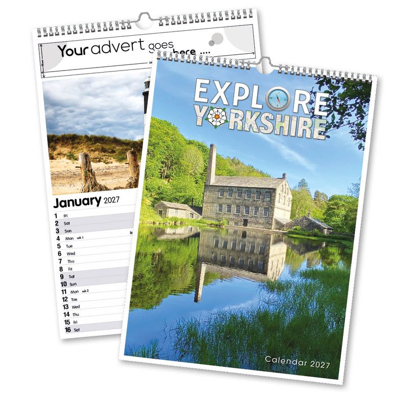 Explore Yorkshire 13 Leaf Mini Memo Calendar, 2027 edition
