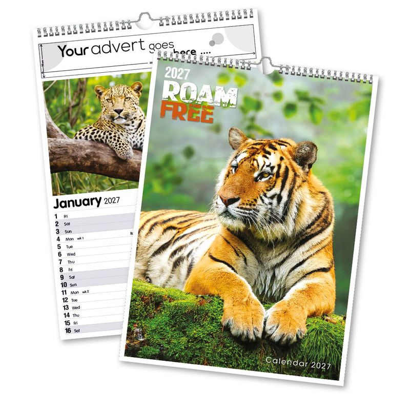 Roam Free 13 Leaf Mini Memo Calendar, 2027 edition