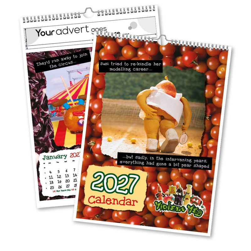 Violent Veg 13 Leaf Mini Memo Calendar, 2027 edition