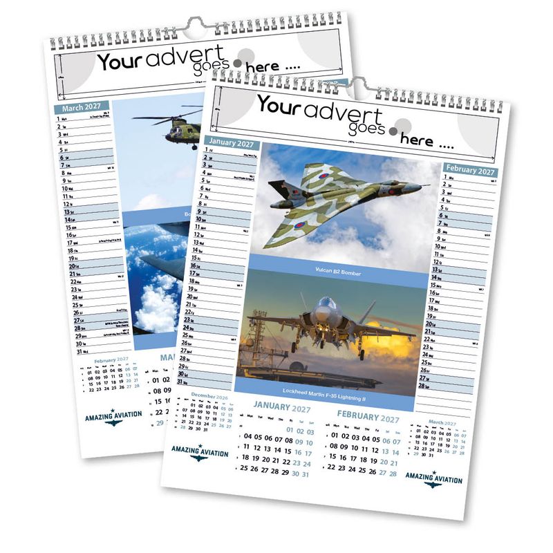 Amazing Aviation Memo Wall Calendar, 2027 edition