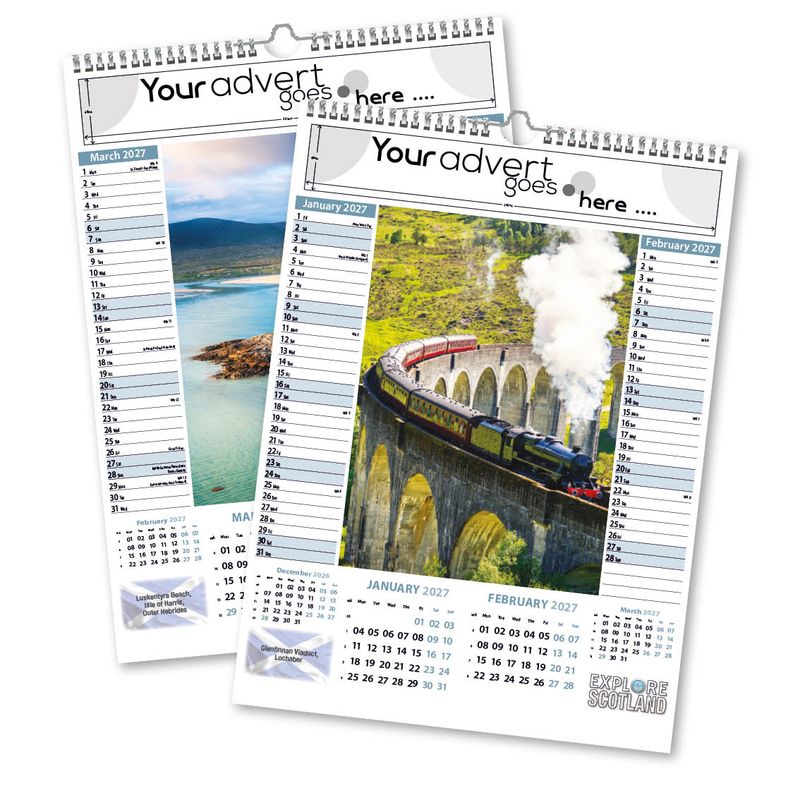 Explore Scotland Memo Wall Calendar, 2027 edition