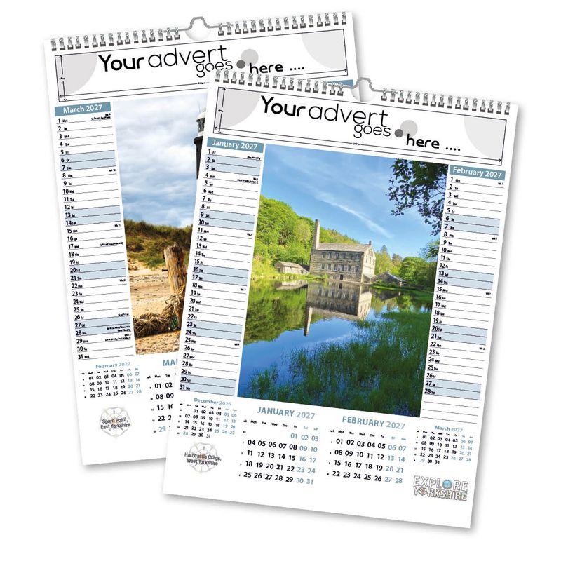 Explore Yorkshire Memo Wall Calendar, 2027 edition