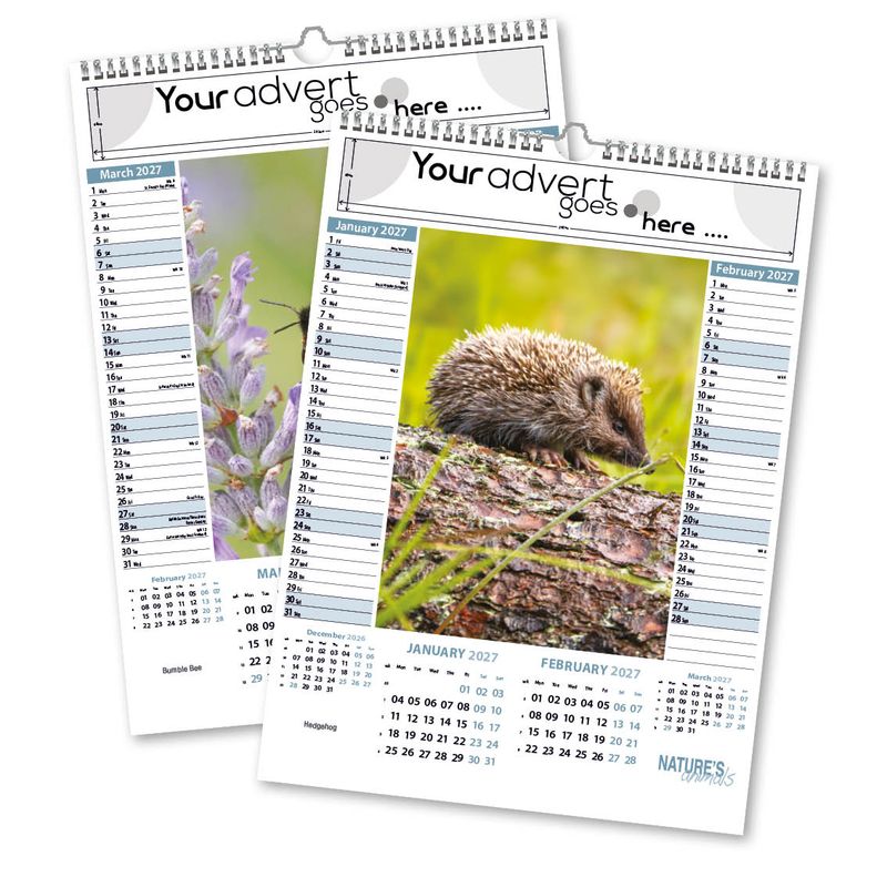 Nature's Animals Memo Wall Calendar, 2027 edition