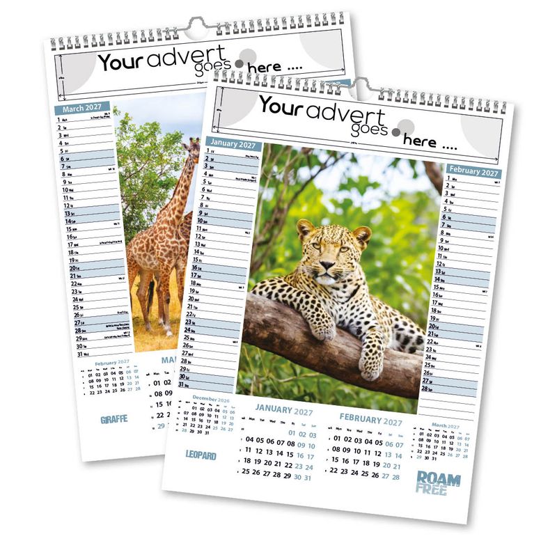 Roam Free Memo Wall Calendar, 2027 edition
