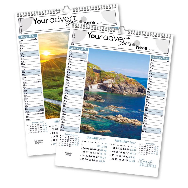 Tour of Britain Memo Wall Calendar, 2027 edition