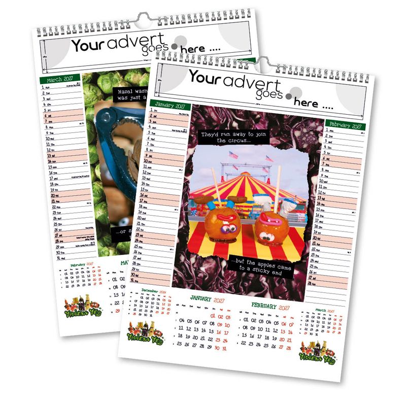 Violent Veg Memo Wall Calendar, 2027 edition