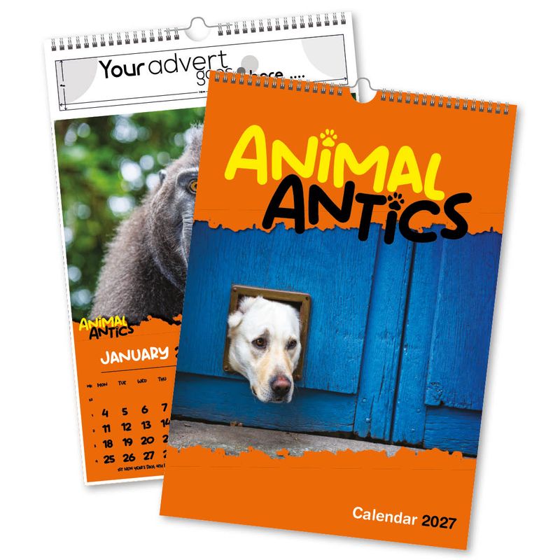 Animal Antics Wall Calendar, 2027 edition