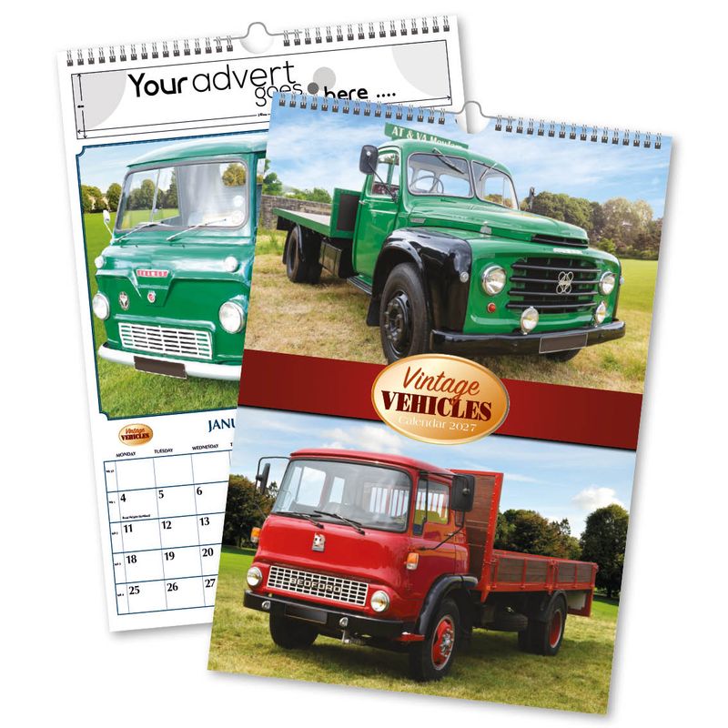 Vintage Vehicles Wall Calendar, 2027 edition