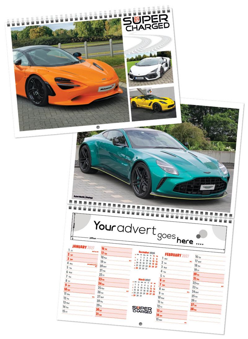 Supercharged Central Wiro Wall Calendar, 2027 edition