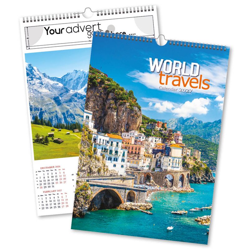 World Travels Wall Calendar, 2027 edition