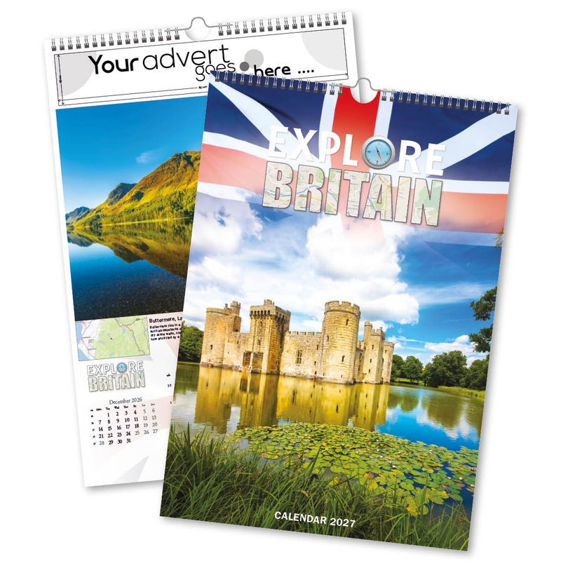 Explore Britain Wall Calendar, 2027 edition