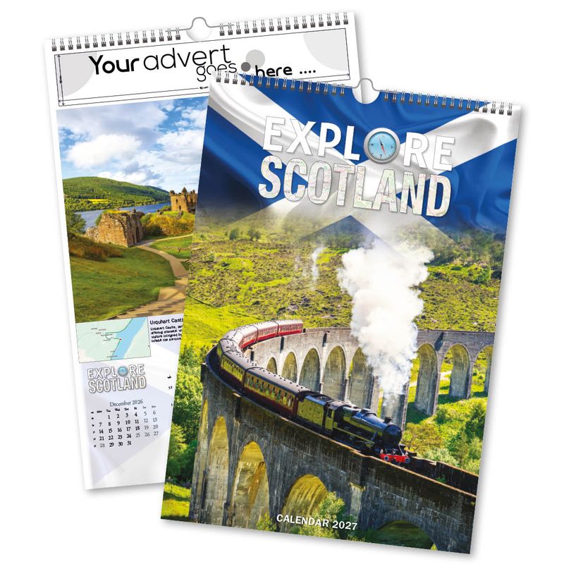 Explore Scotland Wall Calendar, 2027 edition