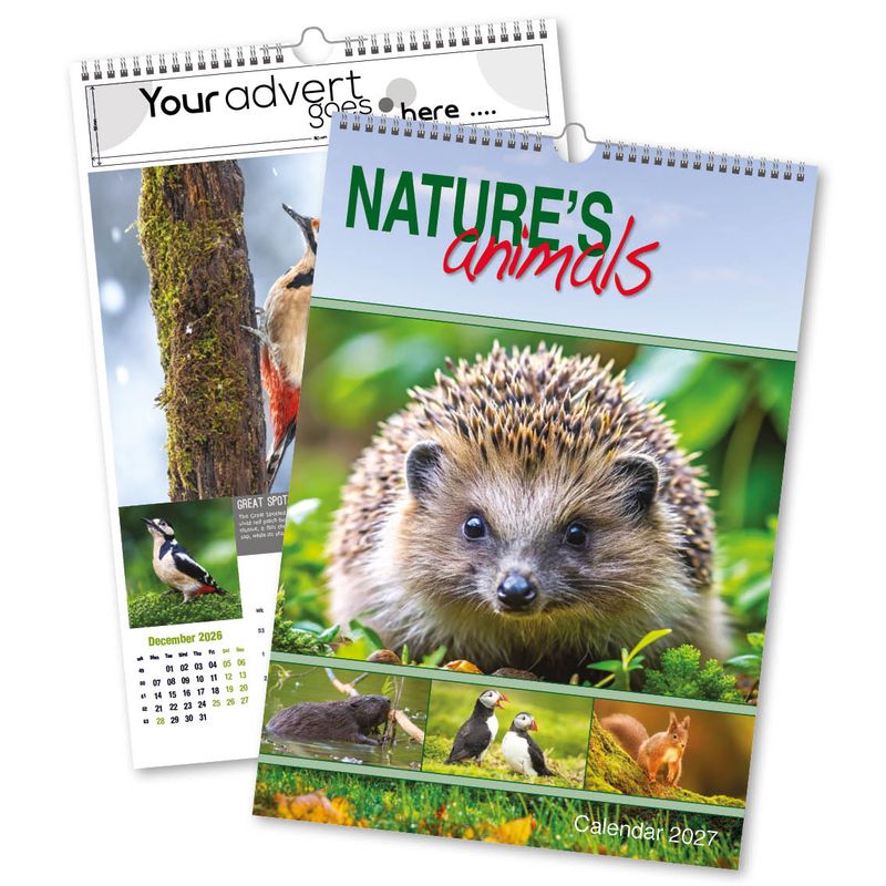 Nature's Animals Wall Calendar, 2027 edition