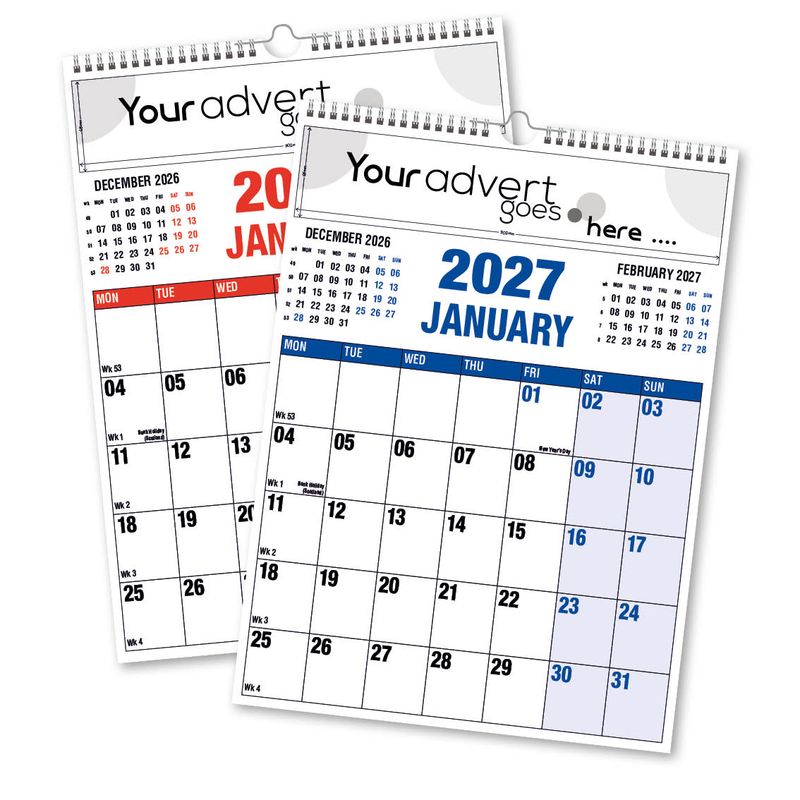 Commercial Jotter Wall Calendar, 2027 edition
