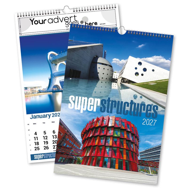 Superstructures Wall Calendar, 2027 edition