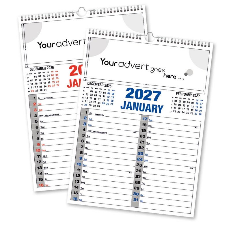 Mini Memo Commercial Wall Calendar, 2027 edition