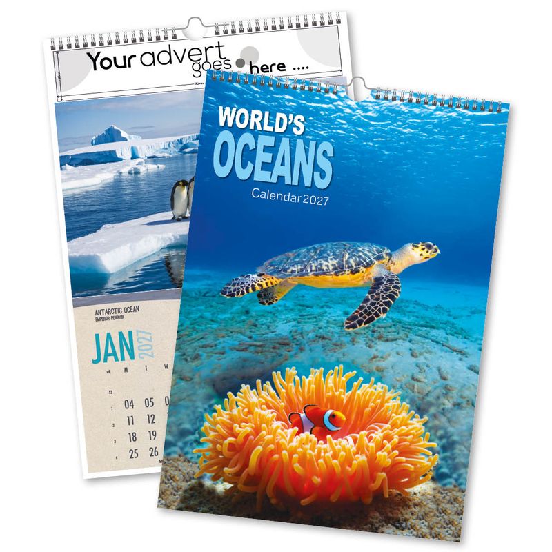 World's Oceans Wall Calendar, 2027 edition