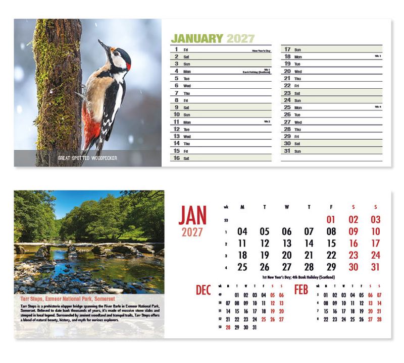 beautiful britain natures animals desk calendar 2027 1