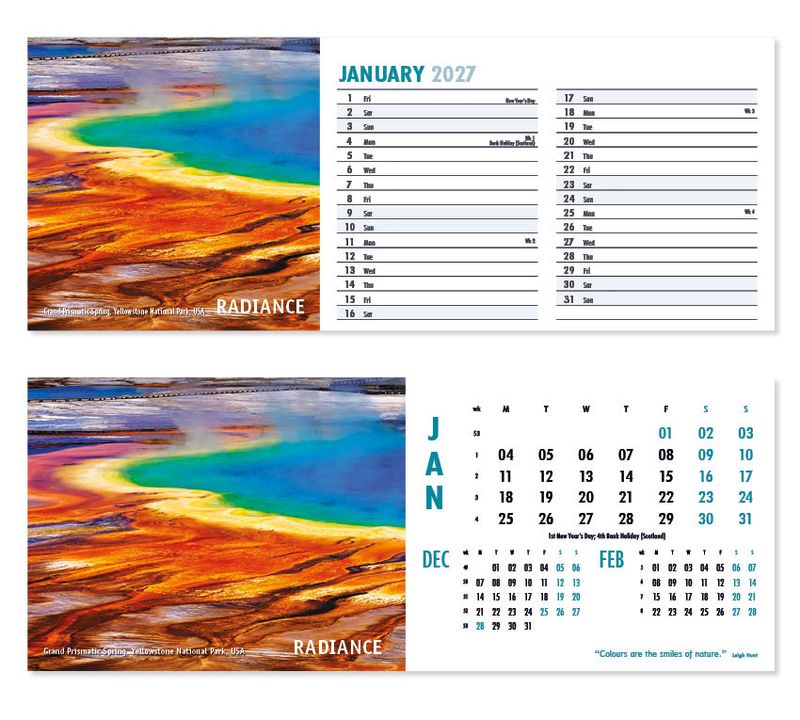 inspire desk calendar 2027 1