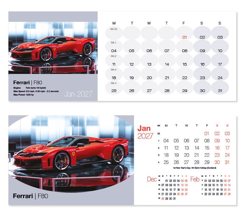 supercharged desk calendar 2027 1