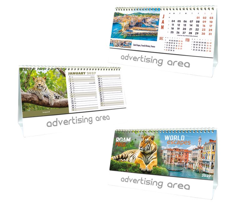 World Escapes Roam Free Desk 2027 3D
