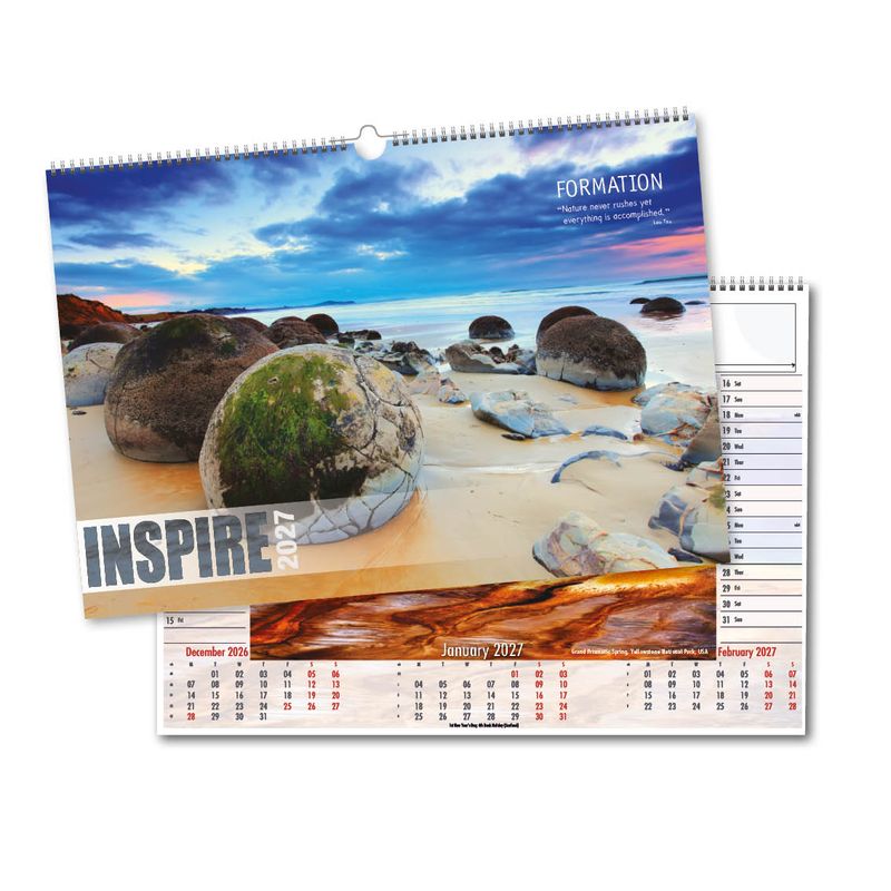 Inspire Landscape Wall Calendar, 2027 edition