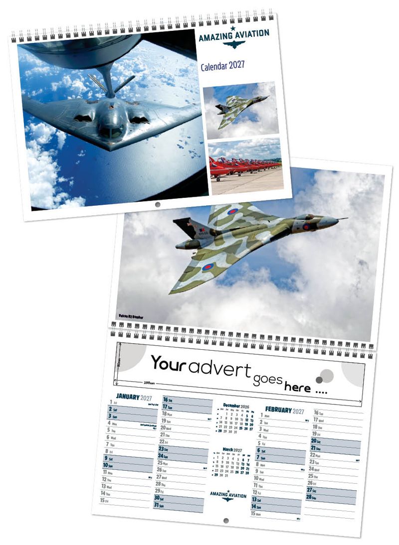 Amazing Aviation Central Wiro Wall Calendar, 2027 edition