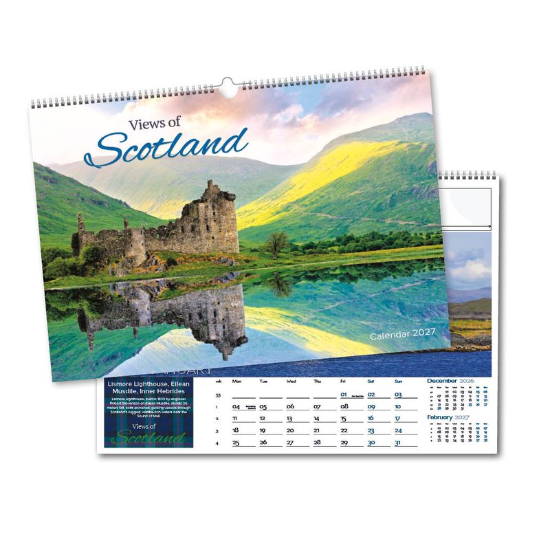 Views of Scotland Landscape Wall Calendar, 2027 edition