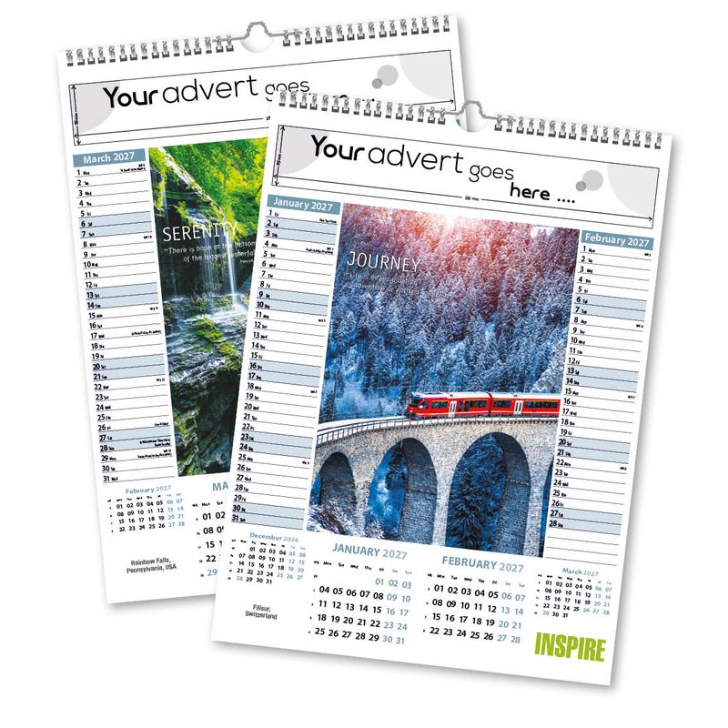 Inspire 6 Leaf Mini Memo Calendar, 2027 edition