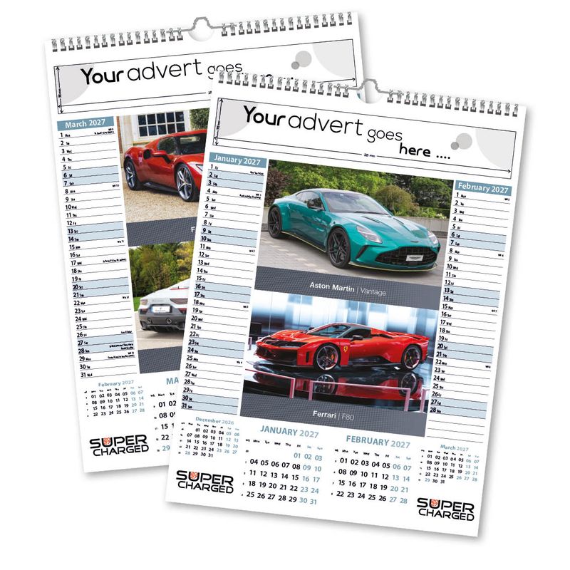 Supercharged 6 Leaf Mini Memo Calendar, 2027 edition